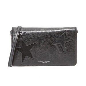 Marc Jacobs Black Crossbody Bag with Star Design
